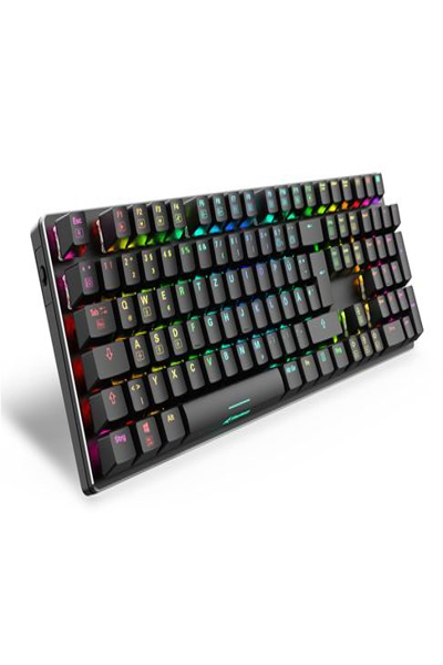Sharkoon SKILLER SGK36W, Fullstor (100 %), Trådlös, RF Trådlös, Mekanisk, QWERTZ, RGB LED - 4044951040483
