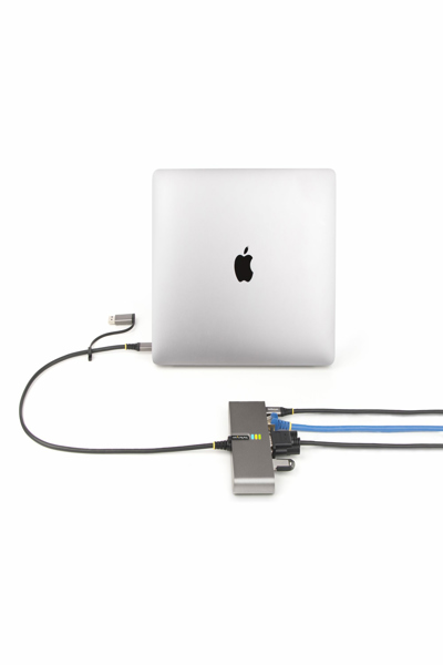 StarTech.com 2-Port USB-C/A Hub with GbE RS232 - 5G2A1SGBB-USB-C-HUB