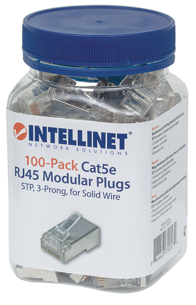 100-pack Cat5e RJ45 modulära pluggar - STP - 790574