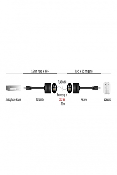 Delock Audio adaptor - RJ-45 female to mini jack male - 87858