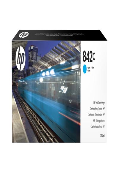 HP 842C 775-ml Cyan PageWide XL Ink Cartridge: Standard Yield - C1Q54A