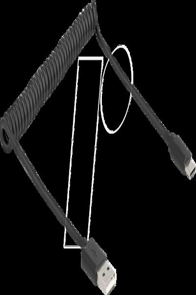 Delock USB 2.0 Spiralkabel Typ-A Stecker zu Type-C - Cable - Digital - 90368