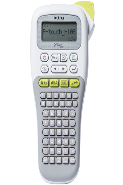 Brother PT-H108G, ABC, TZe, Termotransfer, AAA, Grå, Vit - PTH108GZG1