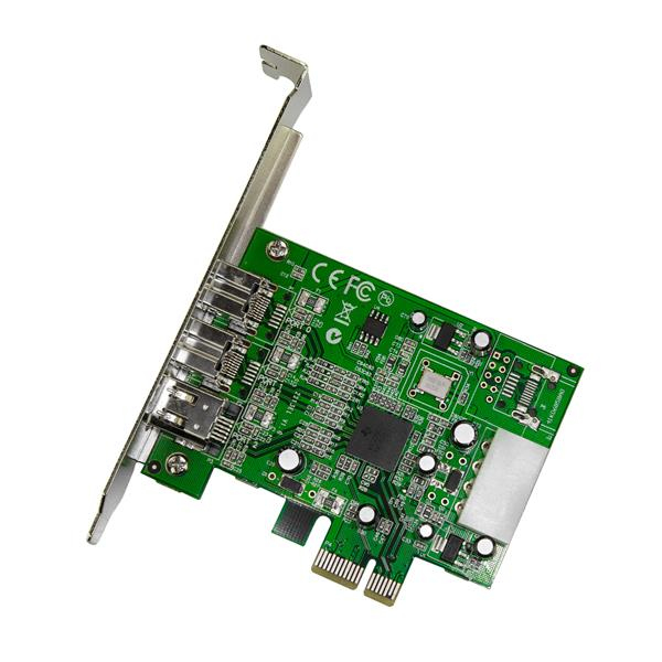 StarTech 3 Port 800+400 FireWire PCI Express Interface Combo Card - PCIe 3 Port FireWire Card - PCI-e 1 x Firewire 400 1394A 2 x FireWire 800 1394B - FireWire Adapter - PCIe - 2 ports - PEX1394B3