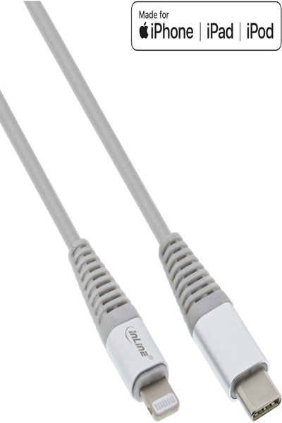 Câble Lightning InLine - Lightning mâle vers USB-C mâle 24 broches