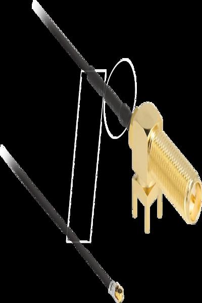 Delock Antenna cable - RP-SMA (F) 90° PCB to MHF 4L (M) - 12033