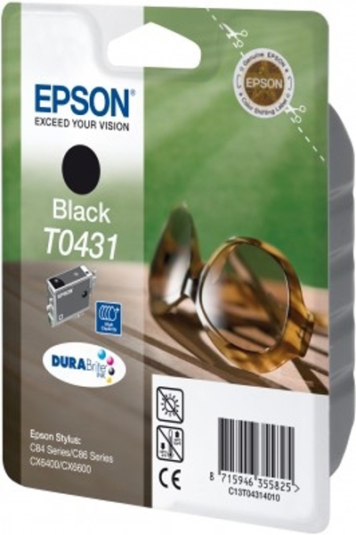 Lunettes de soleil Epson Singlepack Noir T0431 Encre DURABrite haute capacité - Encre pigmentée - 1 pièce(s)