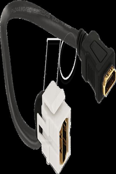 Delock Keystone-modul HDMI hona > HDMI hona 110° med kabel - 86326