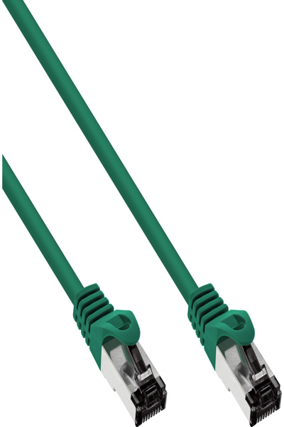 Câble de raccordement en ligne S/FTP Cat.8.1 vert 0,3 m