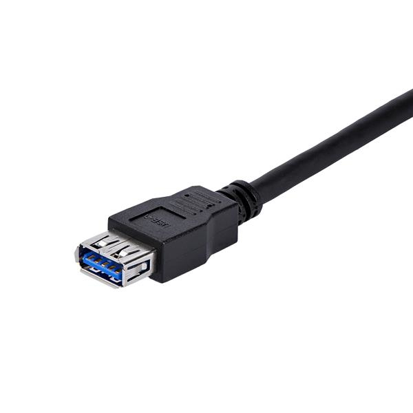 StarTech 1m Black SuperSpeed USB 3.0 Extension Cable - USB3SEXT1MBK