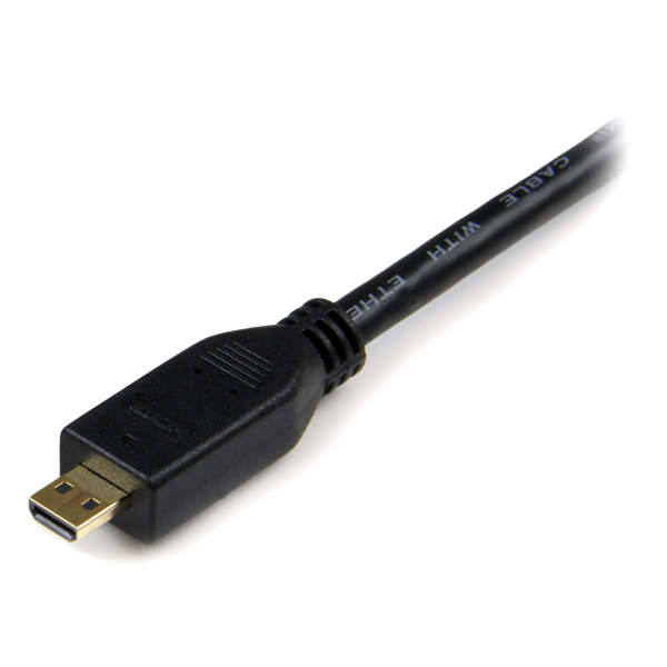 StarTech 2m High Speed HDMI Cable with Ethernet - HDMI to HDMI Micro - M/M - 2 m - HDMI Type A (Standard) - HDMI Type D (Micro) - 3D - Black - HDADMM2M