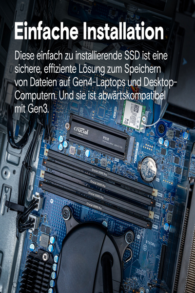Crucial P310 - SSD - 2 TB - intern - M.2 2280 - PCIe 4.0 x4 (NVMe) - CT2000P310SSD5