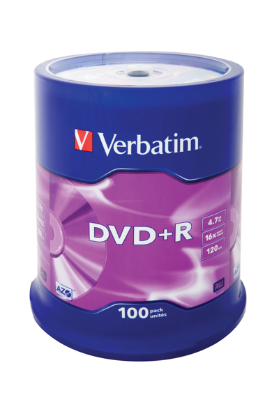 Verbatim 100x DVD+R - 4,7 GB 16x - 43551