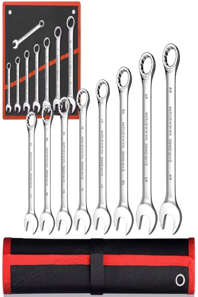 Jeu de 8 clés plates/à œil Extralink 1291 (8-22 mm)