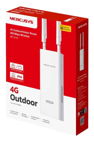TP-LINK MB118-4G Mercusys G300 Mbps Wireless LTE Outd./Indoor Router - MB118-4G