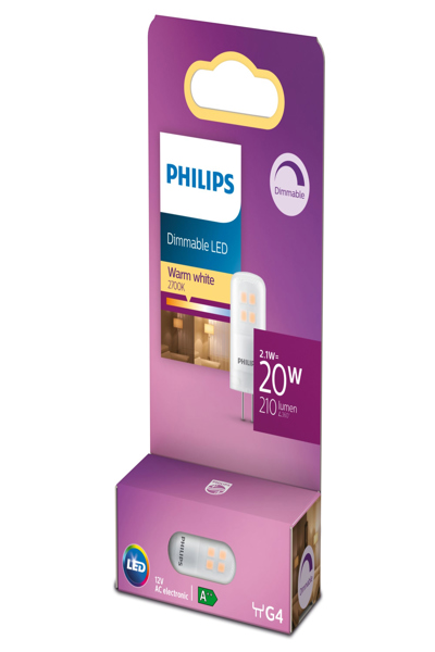 Philips Capsule (Dimmable) - 2.1 W - 20 W - G4 - 210 lm - 15000 h - Warm white