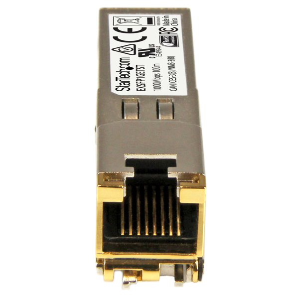 StarTech Juniper EX-SFP-1GE-T Compatible SFP - Gigabit RJ45 Copper 1000Base-T SFP Transceiver Module - 100.0m- SFP (Mini-GBIC) Transceiver Module (equivalent to: Juniper EX-SFP-1GE-T) - Gigabit Ethernet - 1000Base-T - RJ-45 - up to 100 m (EXSFP1GETST) - EXSFP1GETST
