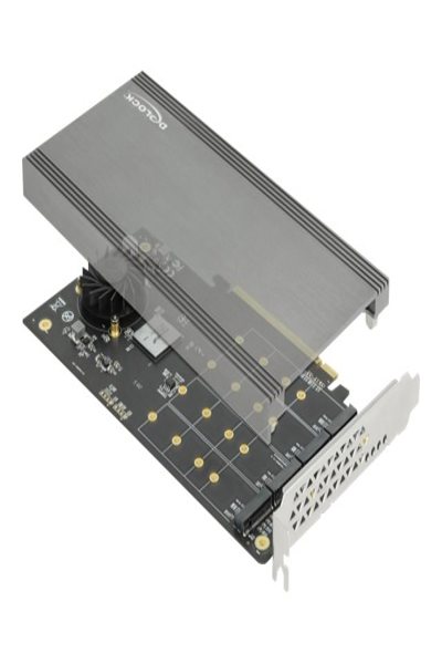 Delock PCI Express x16-kort till 4 x interna NVMe M.2-nyckel M - 89044