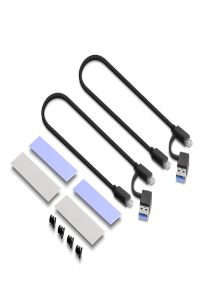 Delock External USB Type-C Dual Combo Enclosure for 2 x M.2 NVMe PCIe or SATA SSD - 42028
