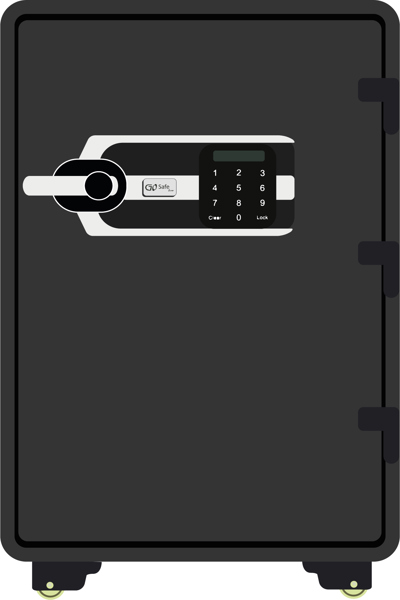 Olympia GOsafe 5920 - Freestanding safe - Black - Code - Fingerprint reader - Key - 147 L - Polypropylene (PP) - 920 mm