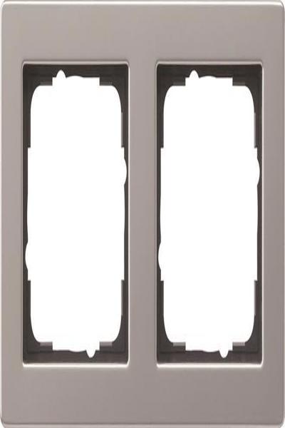 Cadre de finition GIRA 021233 en 2 parties E2 en acier inoxydable 21233