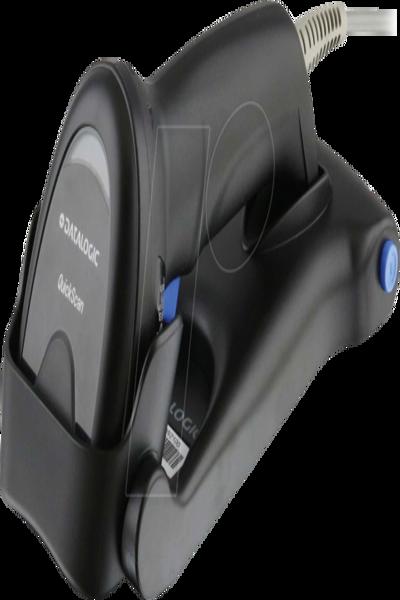 Datalogic QuickScan I QD2220 Kit Linear Imager USB-only Black (Kit includes Scanner USB Cable 90A052065 and Stand STD-QW25-BK) - QD2220-BKK1S