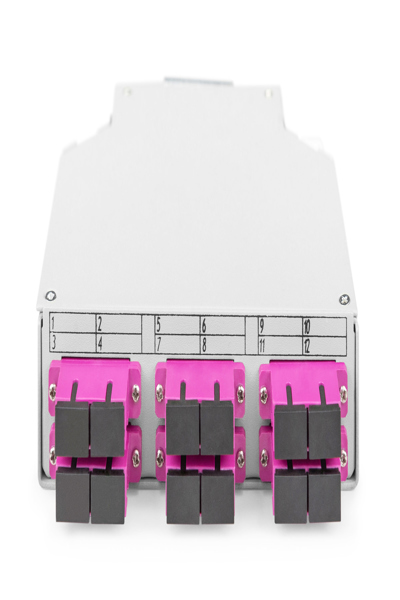 DIGITUS Fiber optic DIN rail box, MM-OM4, assembled, with SC adapter and pigtail - DN-963850-4
