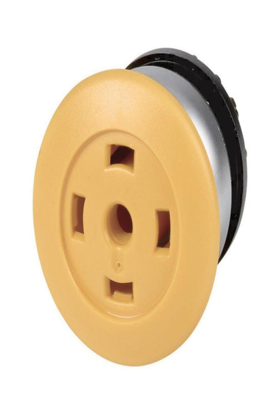 Bouton-poussoir champignon jaune Eaton M22-DRP-YX