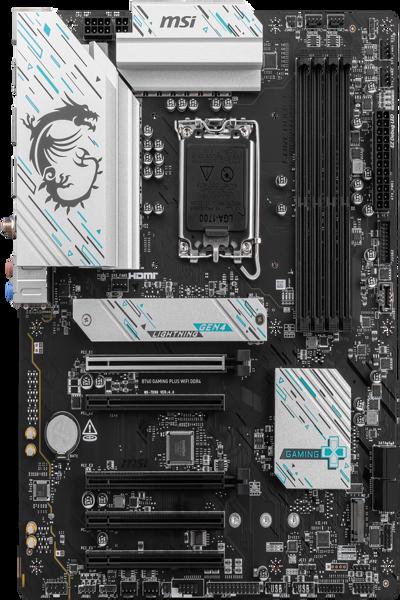MSI B760 GAMING PLUS WIFI DDR4, Intel, LGA 1700, Intel® Celeron®, Intel® Pentium® Gold, LGA 1700, 128 GB, DDR4-SDRAM - Motherboard - Intel Socket 1700 (Core i) - 7D89-043R