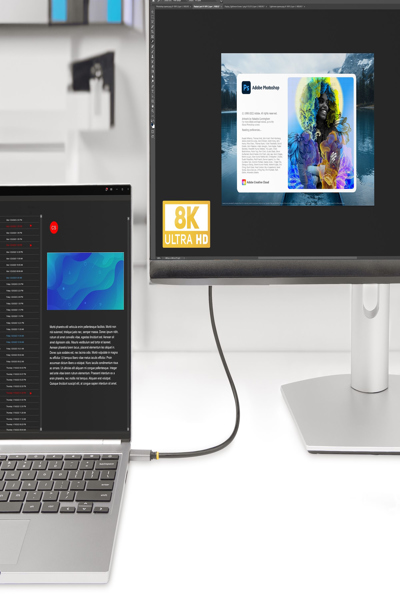 StarTech.com 1 m USB-C till HDMI-adapterkabel, 8K 60Hz, 4K 144Hz, HDR10, USB Type-C till HDMI 2.1 videokonverteringskabel, kompatibel med USB-C DP Alt Mode/USB4/Thunderbolt 3/4 - 134B-USBC-HDMI211M