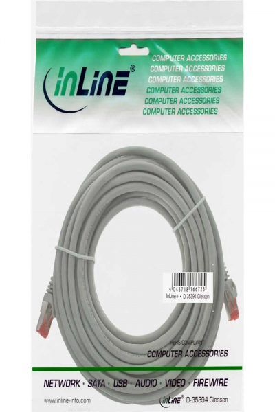 Câble de raccordement en ligne S/FTP PiMF Cat.6 250 MHz PVC CCA bleu 7,5 m