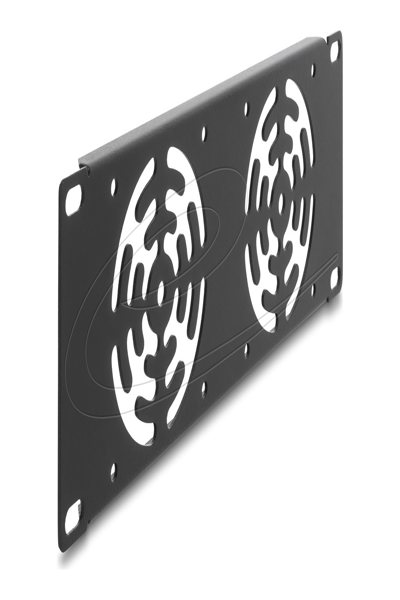 Delock 10" Rack Panel for 2 Fans 80 x 80 mm Dark Gray - 67432
