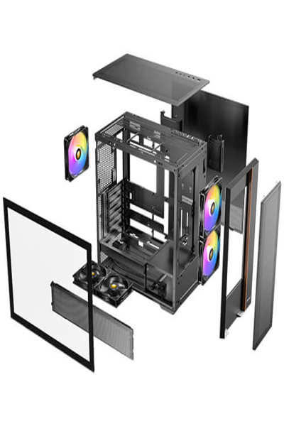 Antec Mid Flux Rear ATX/M-ATX/M-ITX o.N. BK retail - Midi/Minitower - ATX - Mini tower - ATX - 0-761345-10241-4