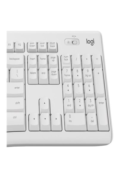 Logitech MK295 Silent Wireless Combo - Full-size (100%) - Wired - USB - QWERTY - White - Mouse included - 920-009821