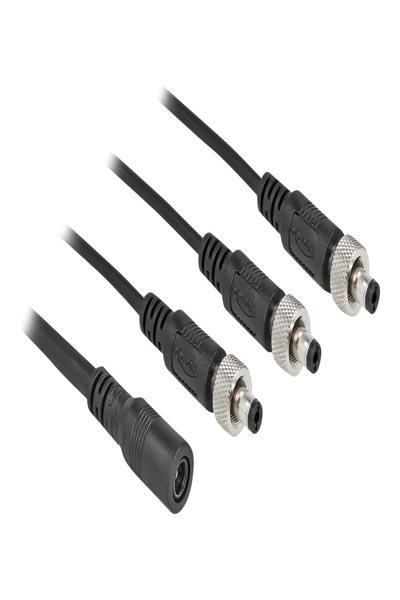 Delock Strömfördelare - DC-hona 5,5 x 2,1 mm (hona) till DC-hona 5,5 x 2,1 mm (hane) - 86572