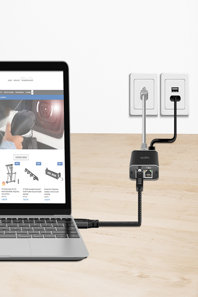 LogiLink CU0416 - Netzwerkadapter Kabel USB 3.2 Typ-C Gigabit Ethernet 10 m - Network Card - 1,000 Mbps - CU0416