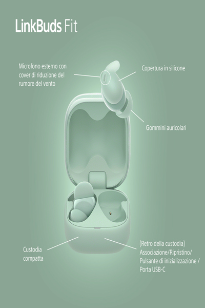 Sony LinkBuds Fit – Äkta trådlösa hörlurar med mikrofon - WFLS910NG