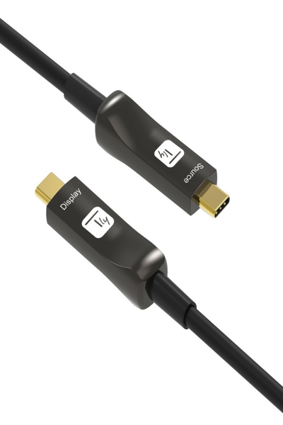 Techly USB-C Kabel AOC Fiber m/m - Cable - Digital