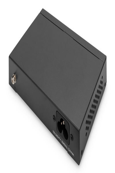 DIGITUS 4-portars Gigabit PoE-nätverksswitch, stationär, ohanterad, 1 uplink-port RJ45, 60 W, af/at - DN-95330-1