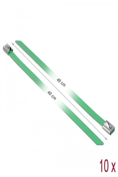 Serre-câbles Delock - 40 cm - vert (lot de 10)