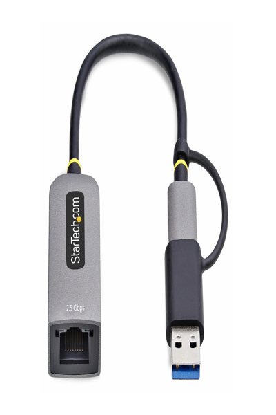 StarTech.com 2,5 GbE USB-C till Ethernet-adapter med USB-A Konverterare - U2GA-USB-C-ETHERNET