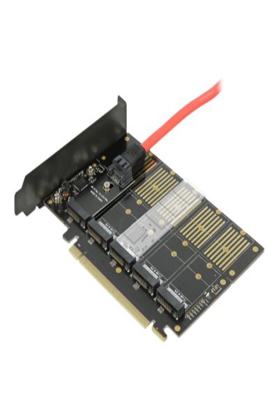 Delock PCI Express x16 Card to 5 x internal M.2 Key B / SATA - PCIe - M.2 - PCIe 3.0 - 0.5 m - China - Windows 10 - Windows 7 - Windows 8.1 - 90435