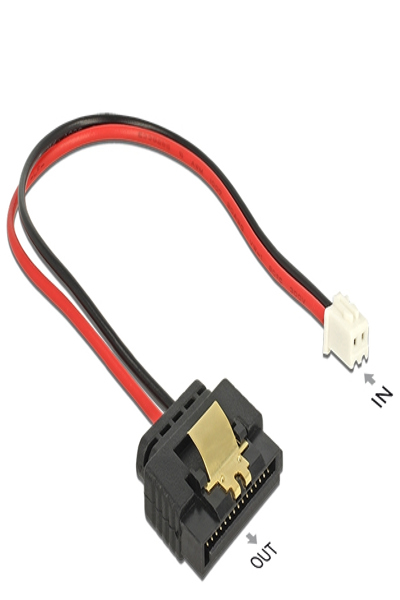 Câble d'alimentation Delock - Alimentation SATA (R) verrouillée sur alimentation interne à 2 broches (F)