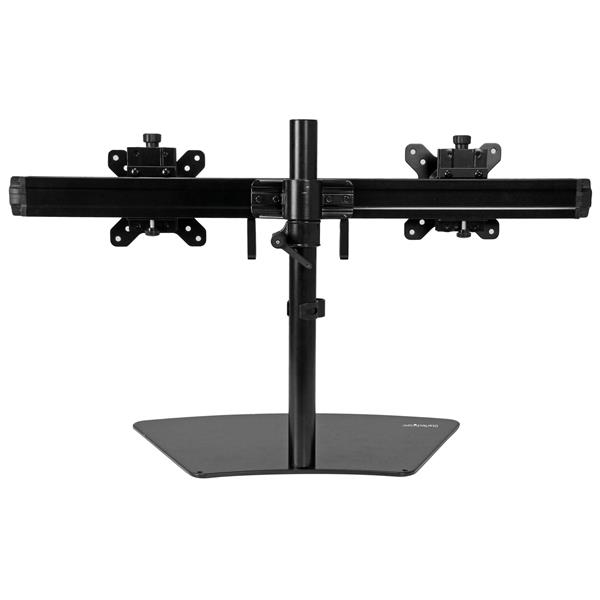 StarTech Dual Monitor Stand - Horizontal - Black - Freestanding - 8 kg - 61 cm (24") - 100 x 100 mm - Height adjustment - Black - ARMBARDUO