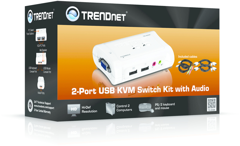 KVM 02 Port/USB TRENDnet TK-209K / Audio - TK-209K