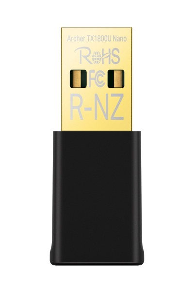 TP-LINK Archer TX1800U Nano, Trådlös, USB, WLAN, Wi-Fi 6 (802.11ax), 1800 Mbit/s, Svart - ARCHER TX1800U NANO