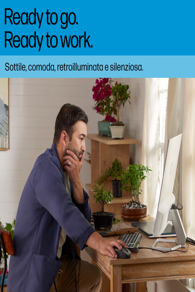 HP 405 Multi-Device Backlit Wired Keyboard: USB-C - 7N7C1AA