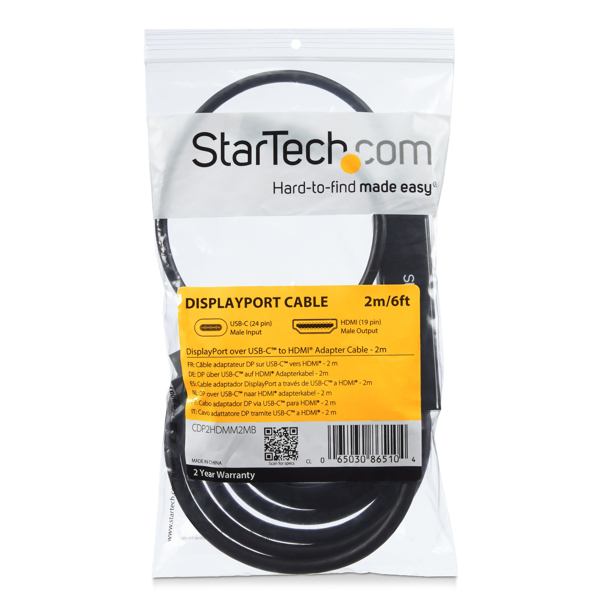 StarTech.com USB-C auf HDMI Adapter - USB Typ-C auf HDMI Konverter - 4K bei 30 Hz - Externer Videoadapter - USB Type-C - HDMI (CDP2HDMM2MB) - CDP2HDMM2MB