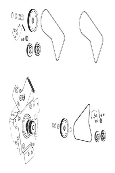 Zebra Rewind-drivsystem - P1083320-058