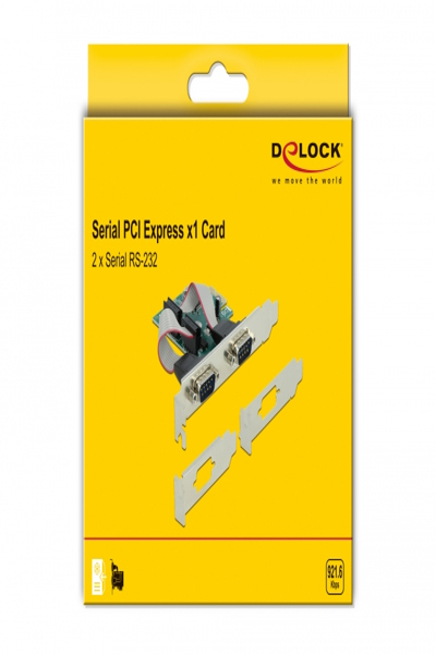 Delock PCI Express-kort till 2 x seriell RS-232 - 90007